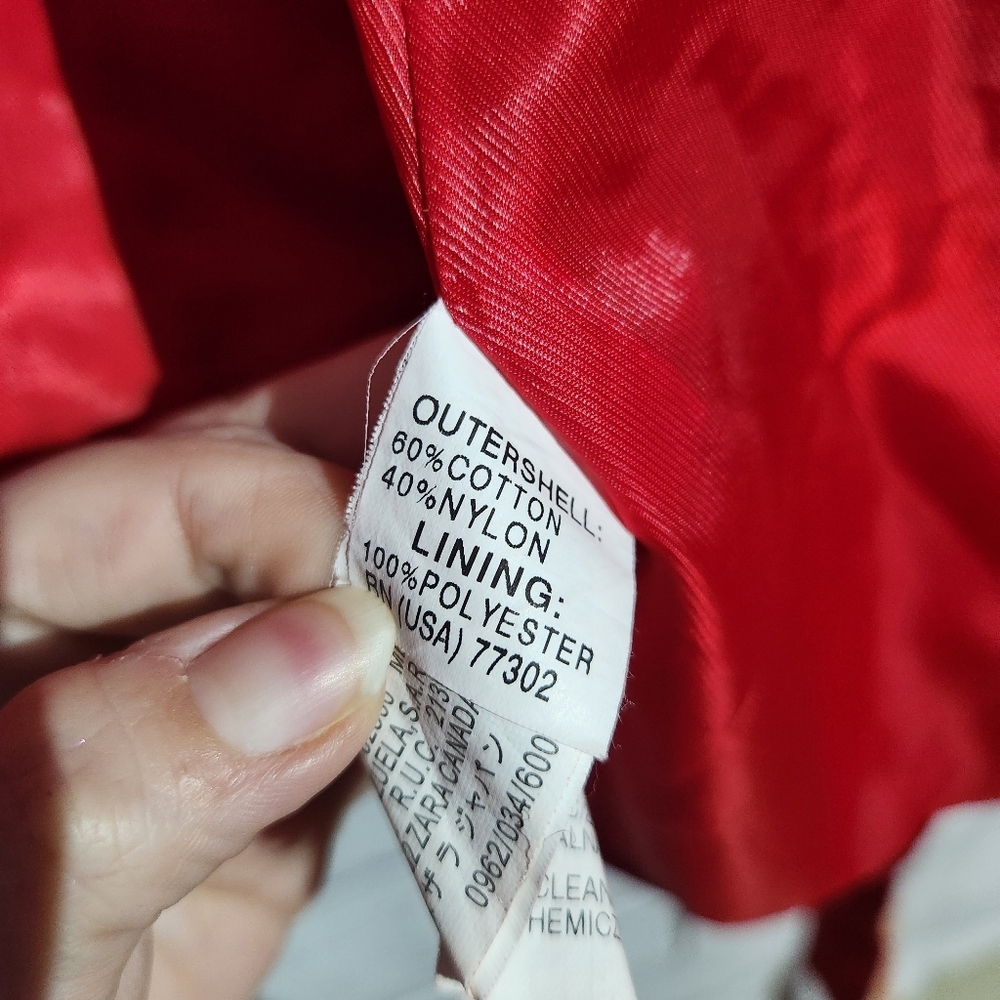 Zara Red Women's Jacket, Size L - Picture 7 of 8